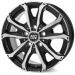 MSW 48 Van Gloss Black Full Polished 7x17 5x160 ET55 CB65,1 60° 1300 kg W19328009T56