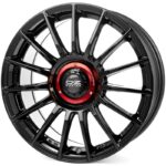 OZ Racing Superturismo LM Gloss Black Red Lettering 8x18 5x112 ET48 CB75,0 R12 690 kg