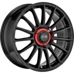 OZ Racing Superturismo Evoluzione Gloss Black + Red Lettering 8,5x20 5x112 ET45 CB79,0 R12 815 kg W01875201EM4