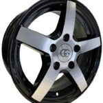 GG Trailer Black Polished 5,5x14 4x100 ET30 CB57,1 60° 950 kg