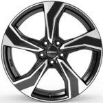 Dezent KB dark Black/polished 6x16 5x100 ET50 CB54,1 Flat 625 kg TKBO6BP50E